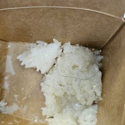 Sticky rice with hair Sticky rice with hair