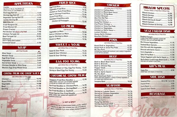 Menu photo 5 Le China Celebration, FL
