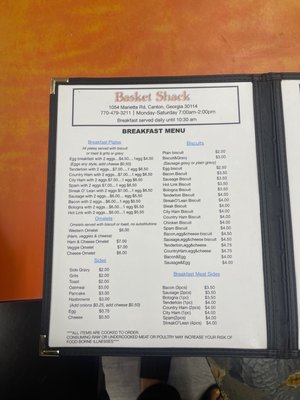Menu photo 3 Basket Shack Canton, GA