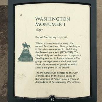 Washington Monument - Public Art Near Me - Philadelphia, Pennsylvania Washington Monument - Public Art Near Me - Philadelphia, Pennsylvania
