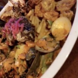 a large plate of food a large plate of food