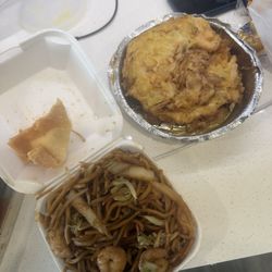 China Dragon - Shrimp Egg Foo Young + Shrimp Lo Mein