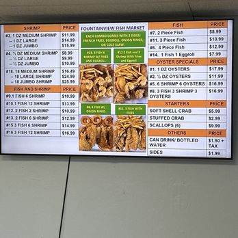 Fountain View Fish Market - Menu - Seafood Near Me - Houston, Texas Fountain View Fish Market - Menu - Seafood Near Me - Houston, Texas