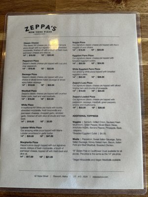 Menu photo 4 Zeppa's Pizza - Ellsworth Maine Ellsworth, ME Menu photo 4 Zeppa's Pizza - Ellsworth Maine Ellsworth, ME