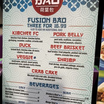 Bend the Bao - Menu - American Near Me - Orlando, Florida