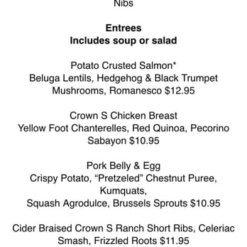 One World - Menu rotates - this is the Northwest Menu. Prices are crazy for what you get. - Modern European Near Me - Seattle, Washington