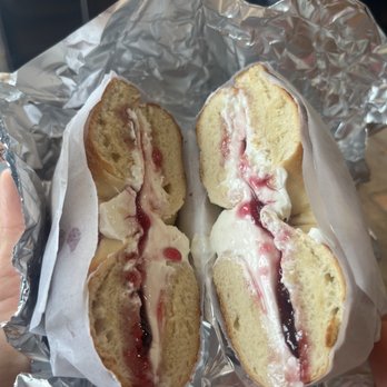 Mug & Cup Coffee & Juice - Bagels with Cream Cheese and Jam - Coffee & Tea Near Me - Brooklyn, New York