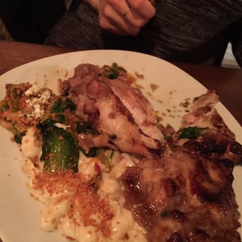 The Cider Mill - Chicken thighs with Mac and cheese and greens. - Comfort Food Near Me - Syracuse, New York The Cider Mill - Chicken thighs with Mac and cheese and greens. - Comfort Food Near Me - Syracuse, New York