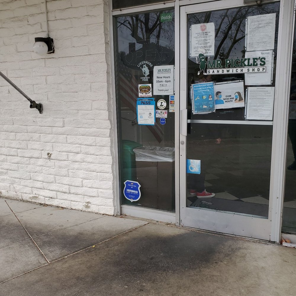 Mr. Pickle's Sandwich Shop - Front door mask required to get in - Sandwiches Near Me - Livermore, California