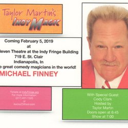 Indy Magic - Next show, Feb. 5, is with Michael Finney, the funniest magician in the world. Tickets at indyfringe.org