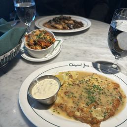 Calamari steak, Chicken marsala, Ravioli Calamari steak, Chicken marsala, Ravioli