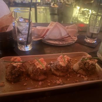 FINKA Table & Tap - Tostones Topped With Vaca Frita - Asian Fusion Near Me - Miami, Florida FINKA Table & Tap - Tostones Topped With Vaca Frita - Asian Fusion Near Me - Miami, Florida