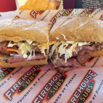 Firehouse Subs - Pastrami Reuben on wheat, with pickle on the side. - Sandwiches Near Me - Brunswick, Georgia