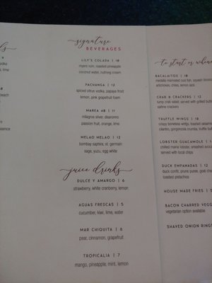 Menu photo 2 The Atlantic at the Tryst San Juan, PR Menu photo 2 The Atlantic at the Tryst San Juan, PR