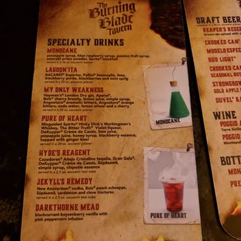 The Burning Blade Tavern - Drinks menu - Bars Near Me - Orlando, Florida The Burning Blade Tavern - Drinks menu - Bars Near Me - Orlando, Florida