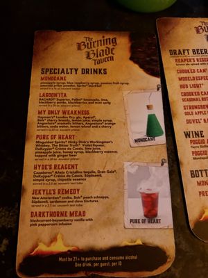 Menu photo 1 The Burning Blade Tavern Orlando, FL Menu photo 1 The Burning Blade Tavern Orlando, FL