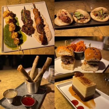 Linger - Skewer trio, bao bun trio, wagyu sliders, Filipino spring rolls, special dessert - Asian Fusion Near Me - Denver, Colorado