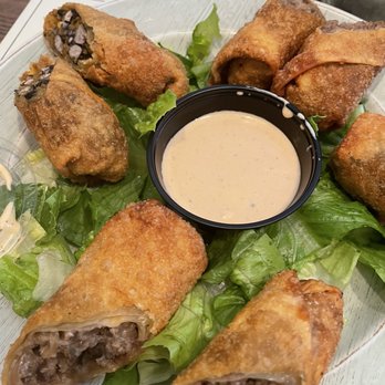Copper Penny - Cheeseburger spring rolls/ Black bean spring rolls - American Near Me - Wilmington, North Carolina Copper Penny - Cheeseburger spring rolls/ Black bean spring rolls - American Near Me - Wilmington, North Carolina