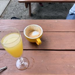 Mimosa and coffee Mimosa and coffee