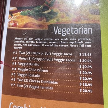 La Casita Mexican Restaurant - Menu. Most things can be made vegan by asking for "dairy free" - Mexican Near Me - Idyllwild, California