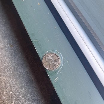 Dino's Cafe - Why is this penny glued to the window sill - Italian Near Me - Boston, Massachusetts Dino's Cafe - Why is this penny glued to the window sill - Italian Near Me - Boston, Massachusetts