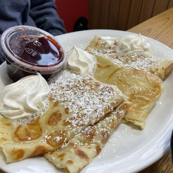 Norske Nook - Potato pancakes with lingonberry topping - Breakfast & Brunch Near Me - Osseo, Wisconsin Norske Nook - Potato pancakes with lingonberry topping - Breakfast & Brunch Near Me - Osseo, Wisconsin