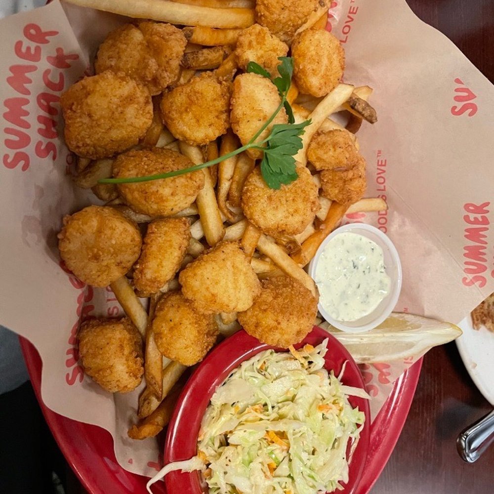 Summer Shack - Stonington Scallops, Fries, Cole Slaw, Tartar Sauce - Seafood Near Me - Uncasville, Connecticut