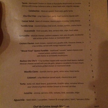 Cha Cha's Latin Kitchen - Happy hour menu looks solid. Chips and salsa are bomb. - Bars Near Me - Brea, California