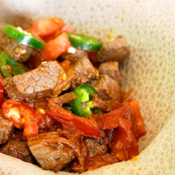 Asafiir Market & Restaurant - Ingera with Meat