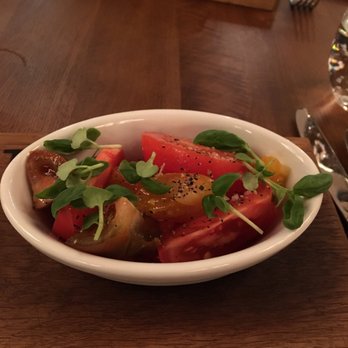 Tom's Kitchen - Heritage tomato salad. Small but good - British Near Me - Birmingham, XWM