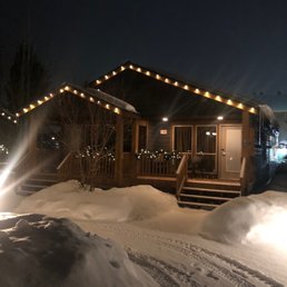 Cabin at night Cabin at night