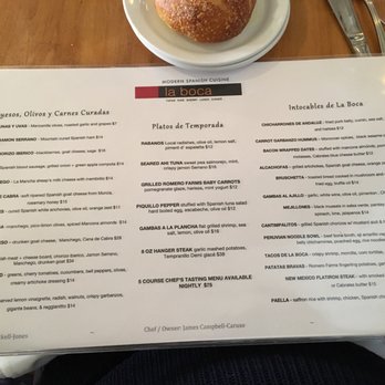 La Boca - Menu - Tapas Bars Near Me - Santa Fe, New Mexico