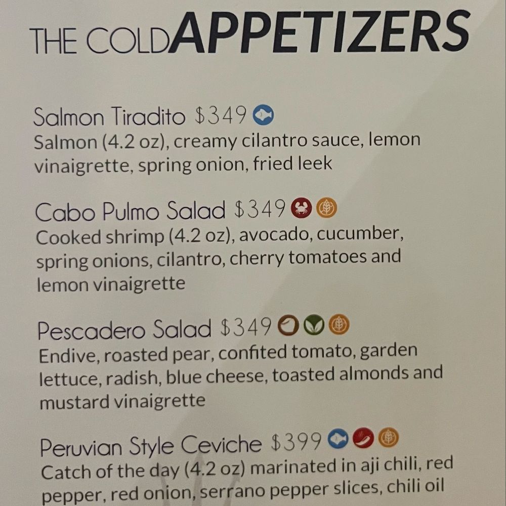 Neptune - Menu - Seafood Near Me - Cabo San Lucas, BCS