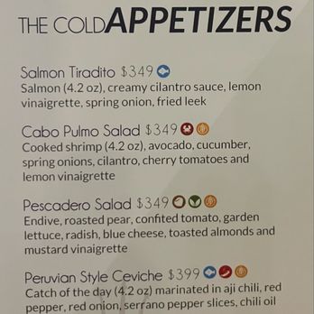 Neptune - Menu - Seafood Near Me - Cabo San Lucas, BCS