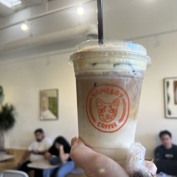 Homeboy Coffee - Decaf espresso w/ whole milk and Sweet corn foam - Coffee & Tea Near Me - Artesia, California Homeboy Coffee - Decaf espresso w/ whole milk and Sweet corn foam - Coffee & Tea Near Me - Artesia, California