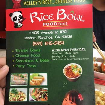Rice Bowl - Asian Fusion Near Me - Madera, California