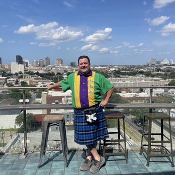 The Driving Scotsman - In my Mardi Gras Top and kilt ! - Town Car Service Near Me The Driving Scotsman - In my Mardi Gras Top and kilt ! - Town Car Service Near Me