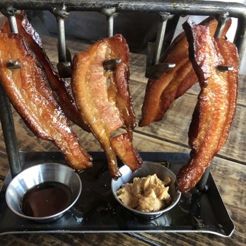 Uncle Jack's Meat House - Glazed Thick Bacon served w extra maple syrup & peanut butter! - Steakhouses Near Me - Duluth, Georgia Uncle Jack's Meat House - Glazed Thick Bacon served w extra maple syrup & peanut butter! - Steakhouses Near Me - Duluth, Georgia
