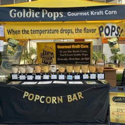 Goldie Pops booth at the Farmers Market in Oceanside.