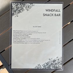 Windfall Cider - Menu