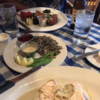 Harbor View Cafe - Poached salmon in mustard butter!    Excellent - New American Near Me - Pepin, Wisconsin