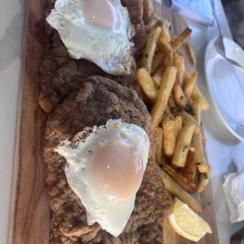 Mario's Saddle Brook Pizza - Milanesa with eggs! - Pizza Near Me - Saddle Brook, New Jersey