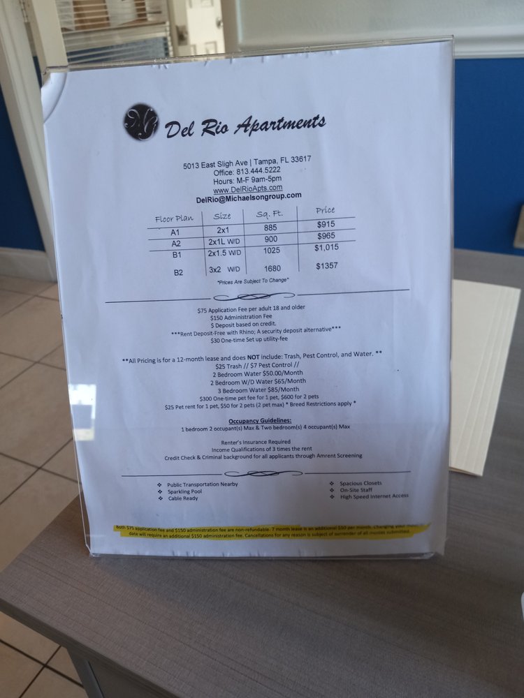 DEL RIO APARTMENTS Updated October 2024 5013 East Sligh Ave, Tampa