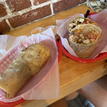 The Taco Stand - california burritos one with chicken - Mexican Near Me - Orange, California