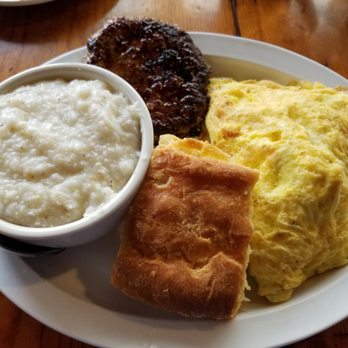 Ria's Bluebird - Omelette of the Day, sausage, Grits and a Biscuit - Southern Near Me - Atlanta, Georgia Ria's Bluebird - Omelette of the Day, sausage, Grits and a Biscuit - Southern Near Me - Atlanta, Georgia