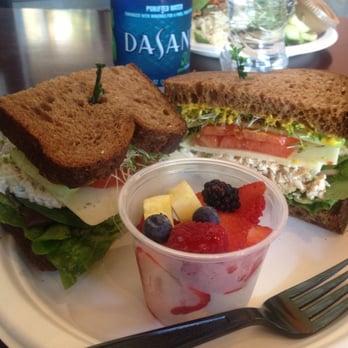 Avocado Cafe Irvine - Chicken salad sandwich with fresh fruit. - Breakfast & Brunch Near Me - Irvine, California
