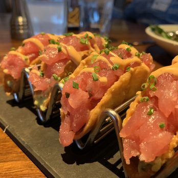 Del Frisco's Grille - Ahi Tacos* - New American Near Me - Hoboken, New Jersey Del Frisco's Grille - Ahi Tacos* - New American Near Me - Hoboken, New Jersey