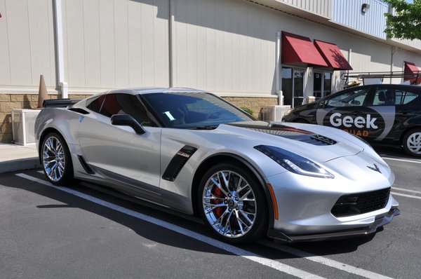 Photo of Immaculate Reflections Auto Detailing - Brentwood, CA, US. CQuartz Finest Reserve ceramic coating applied to this new Corvette Z06