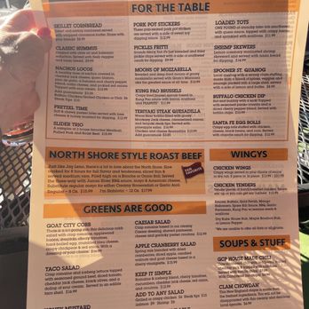 GOAT City Pub - Norton - Menu - Pubs Near Me - Norton, Massachusetts