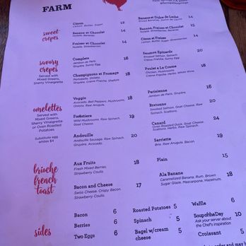 FARM - Menu - French Near Me - Palm Springs, California FARM - Menu - French Near Me - Palm Springs, California